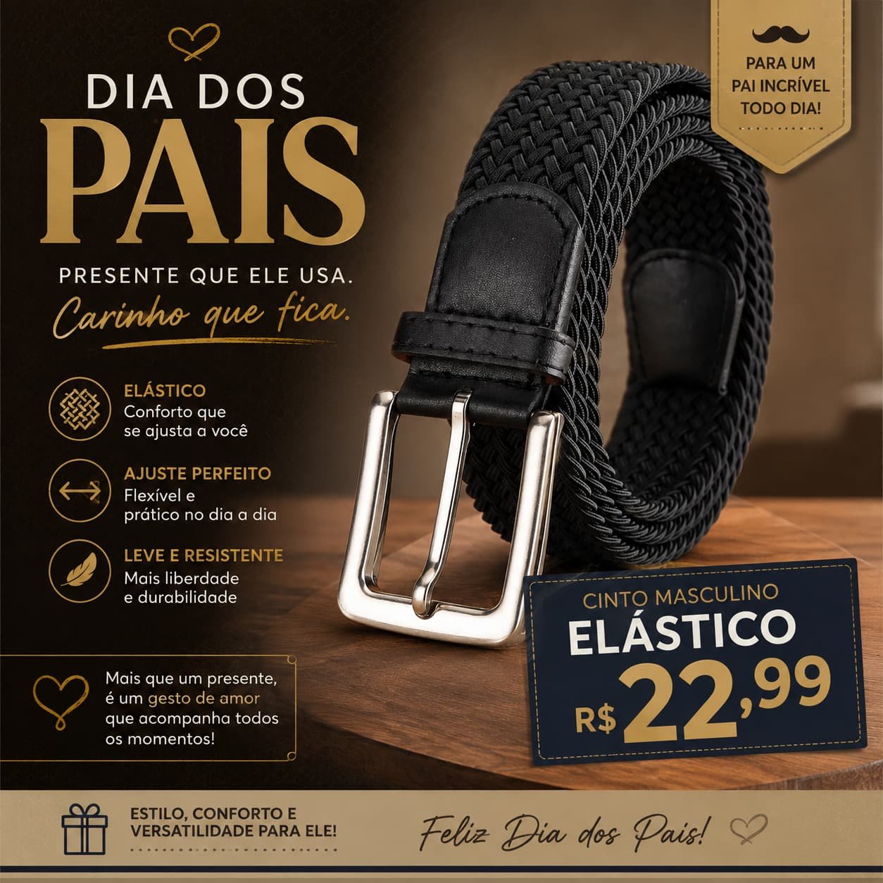 Cinto Masculino Elástico