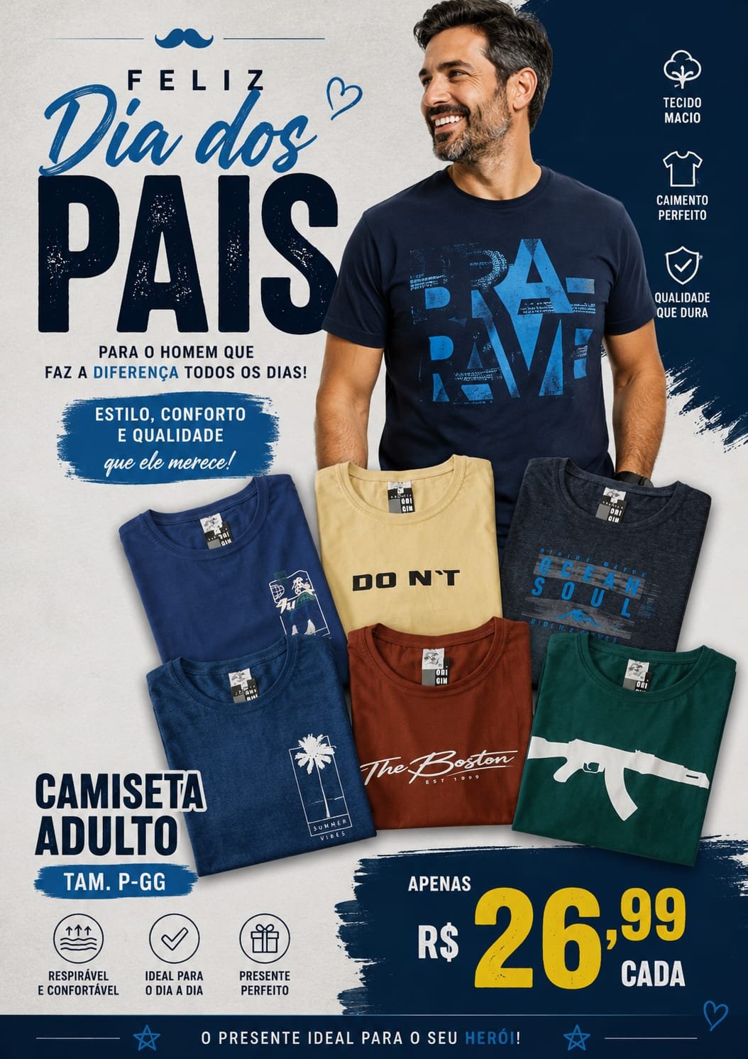Camiseta Adulto com Estampa Frontal