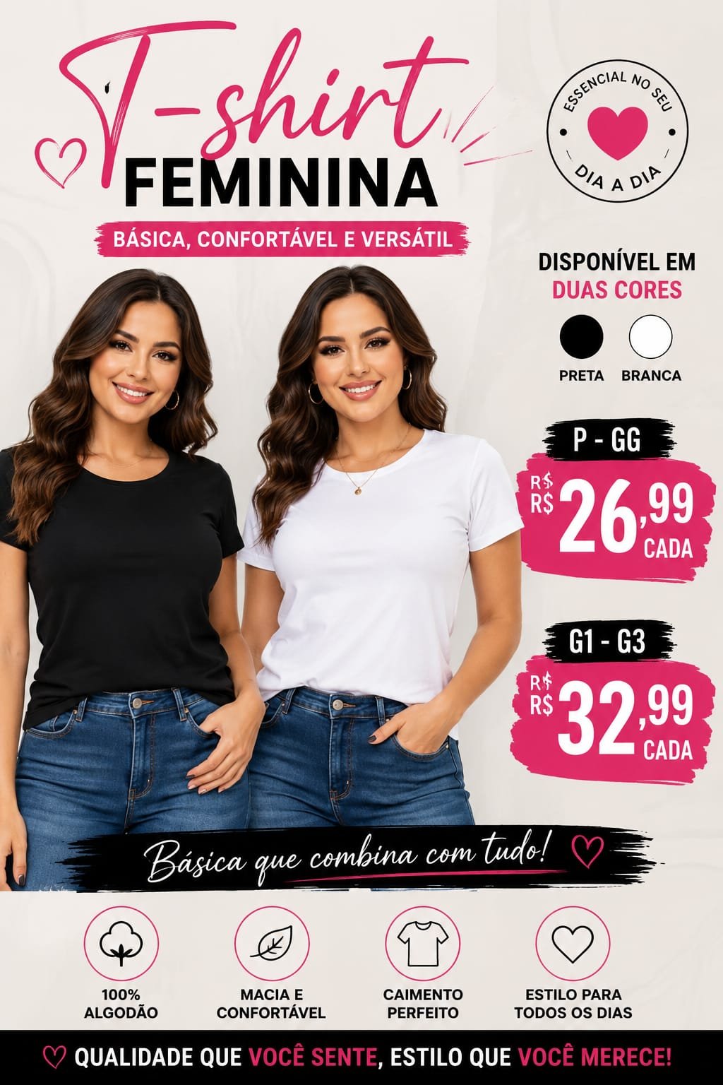 T-shirt Básica Feminina