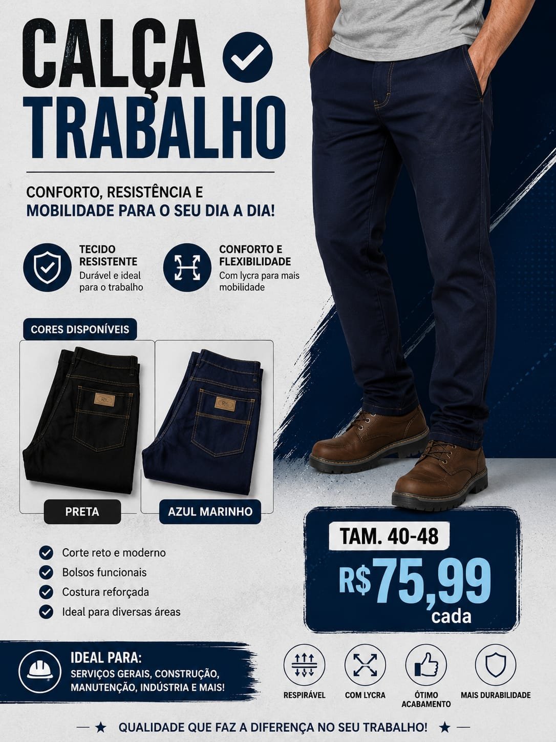 Calça Jeans com Lycra