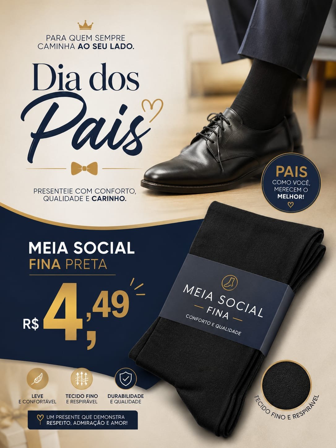 Meia Social Fina